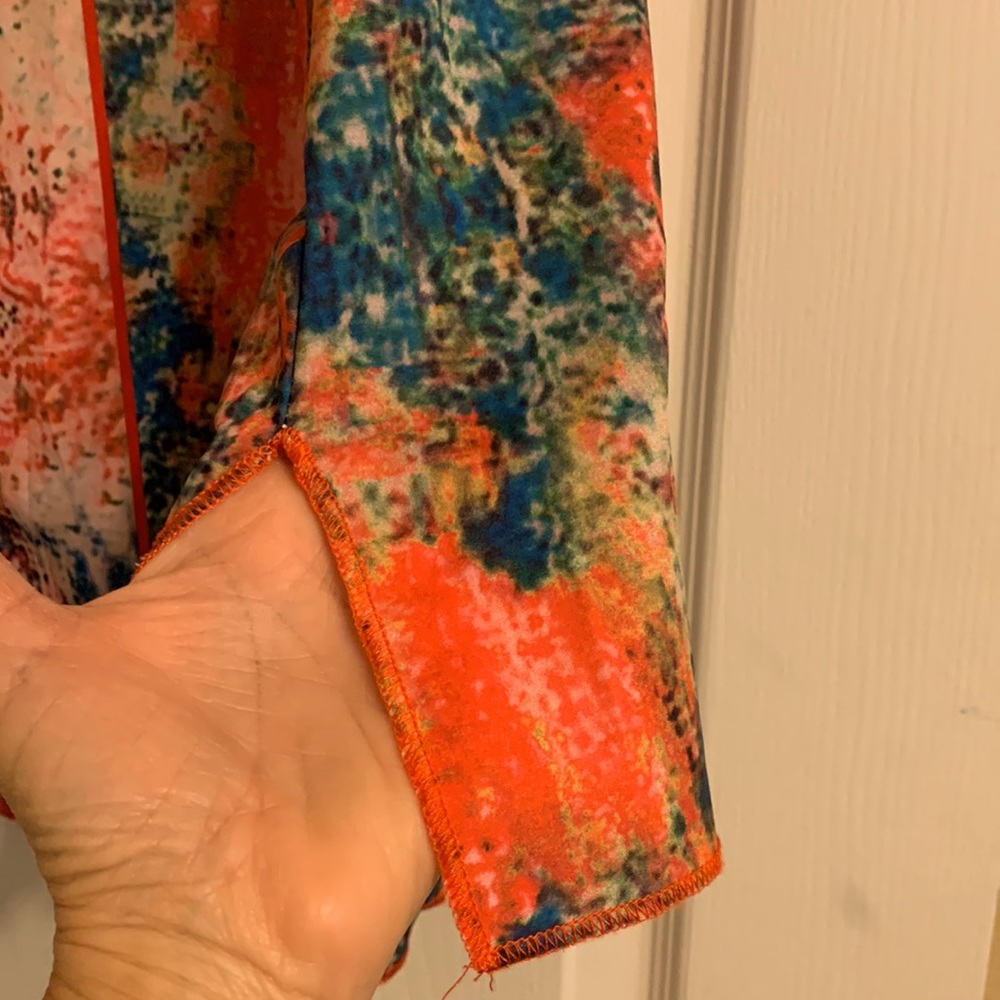 Vibrant Patterned Button Down Shirt - image 4